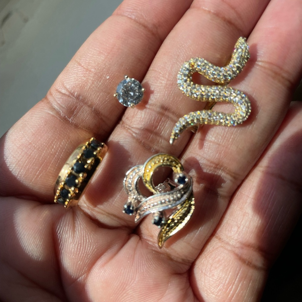 Real! Diamonds & Gem Stone Single Earrings